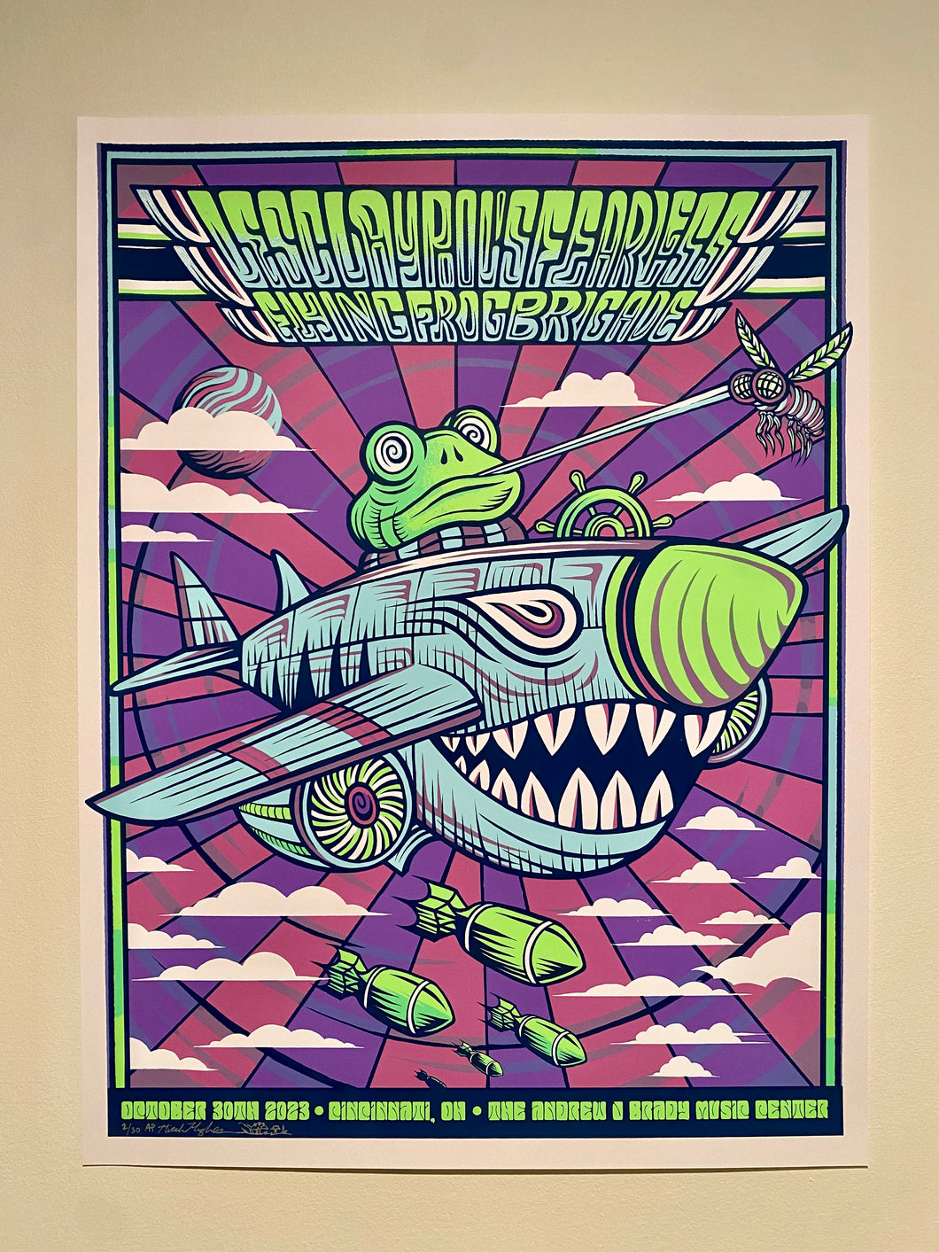 AP doodled - Edition of 30 Les Claypool’s Fearless Flying Frog Brigade AE (Copy)
