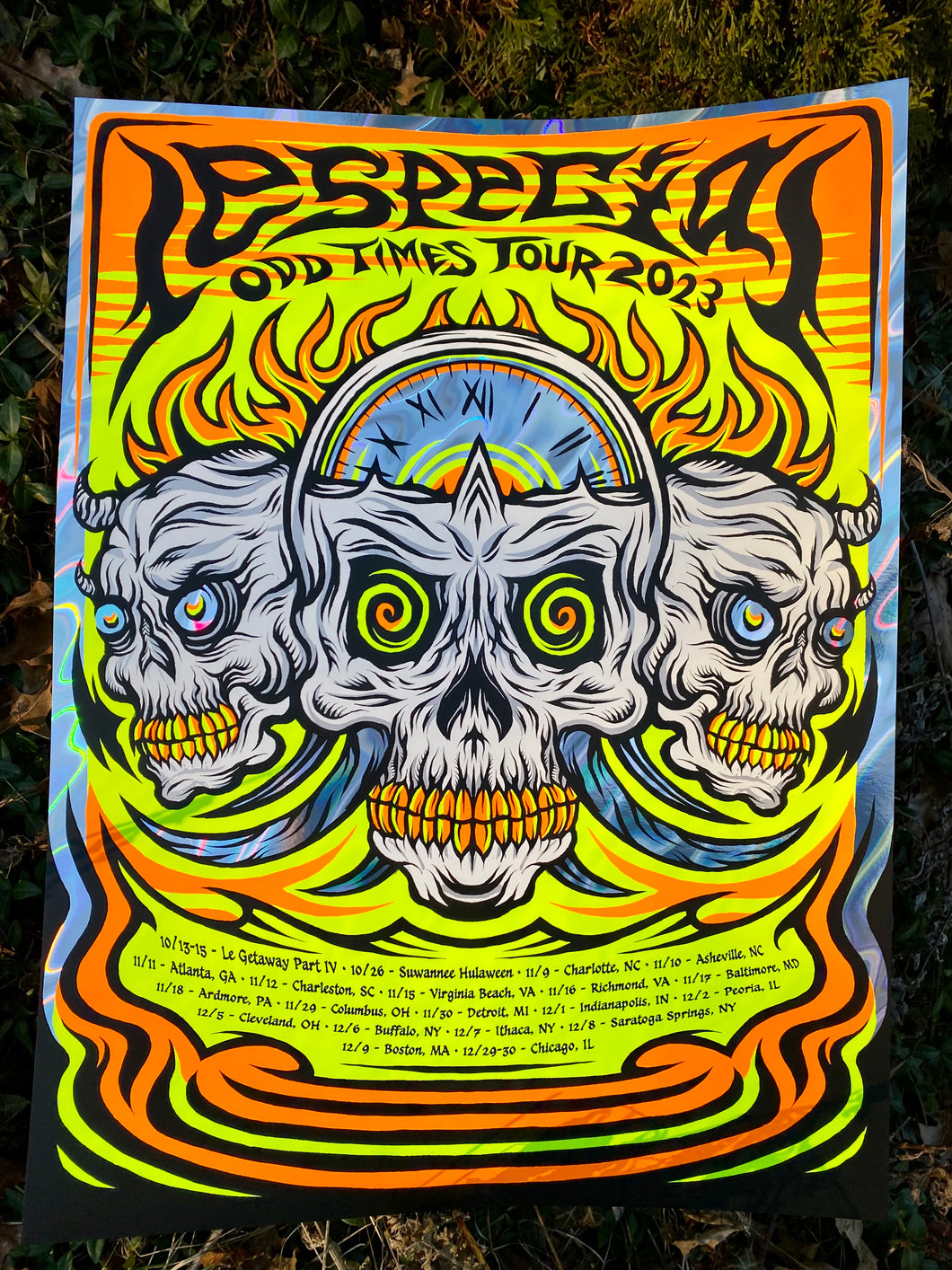 Edition of 35 Lava Foil Lespecial 2023 Odd Times Tour Poster Artist Exclusive